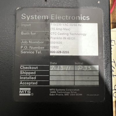 MTS FlexTest 40 Model 494.04 Test System Controller